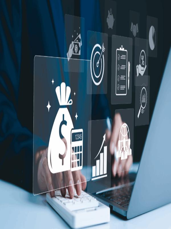 Gestão financeira empresarial com dashboards de DRE e Fluxo de Caixa automatizados